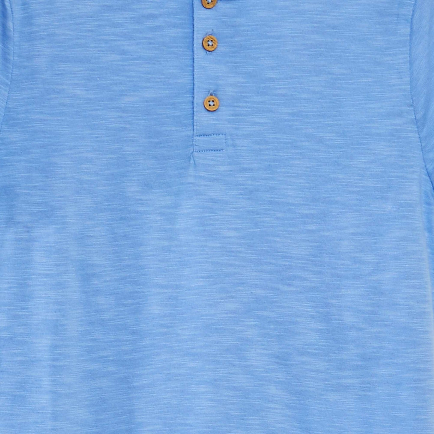 Short-sleeved T-shirt with grandad collar BLUE