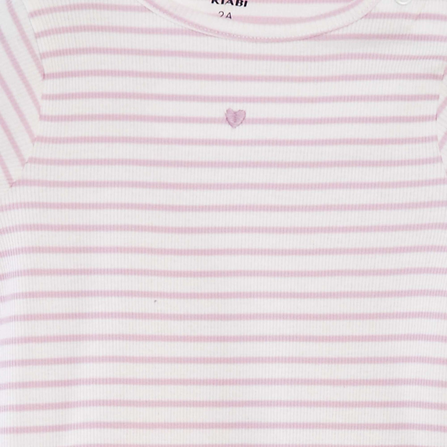 Short ribbed pyjamas with scalloped edges PURPLE