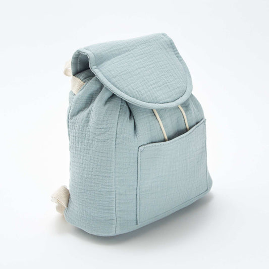 Cotton gauze backpack BLUE