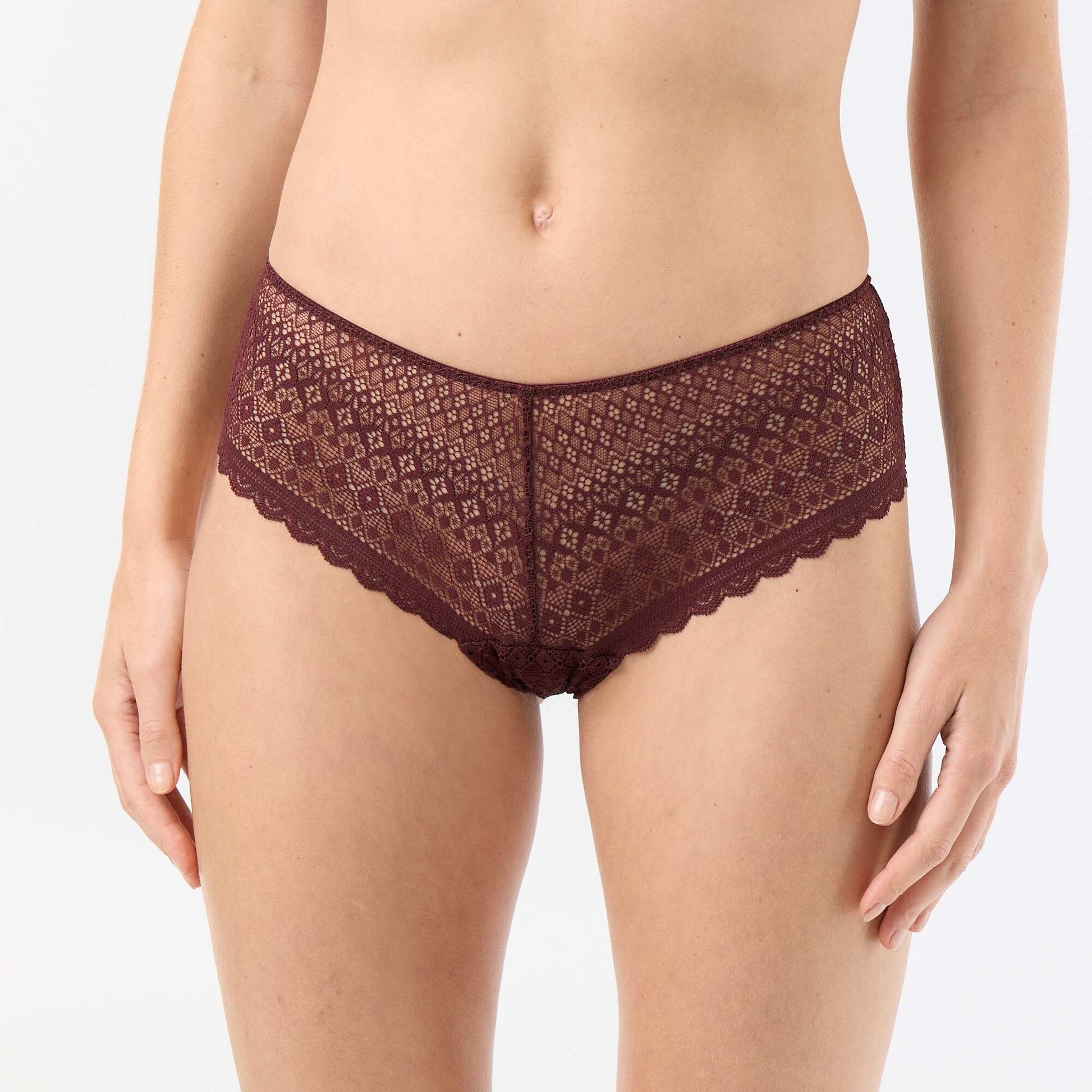 Lace shorty BROWN