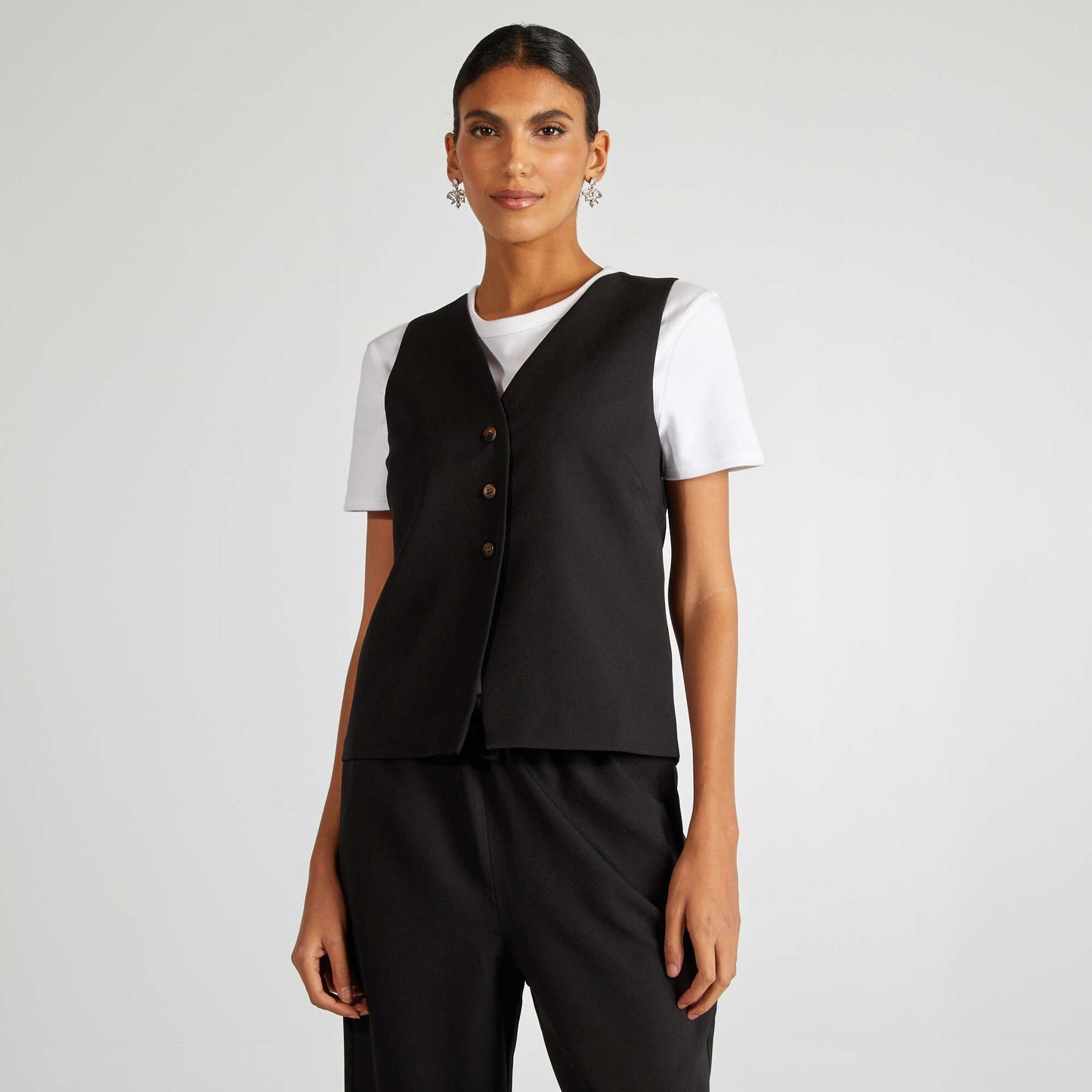 Suit waistcoat black