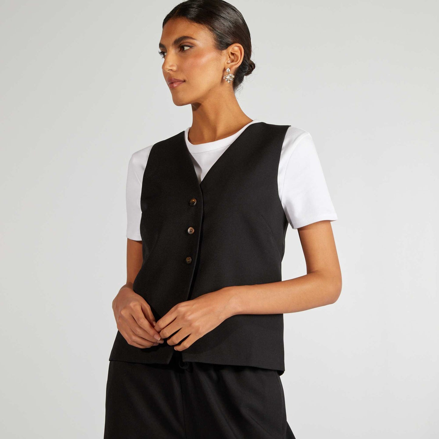 Suit waistcoat black