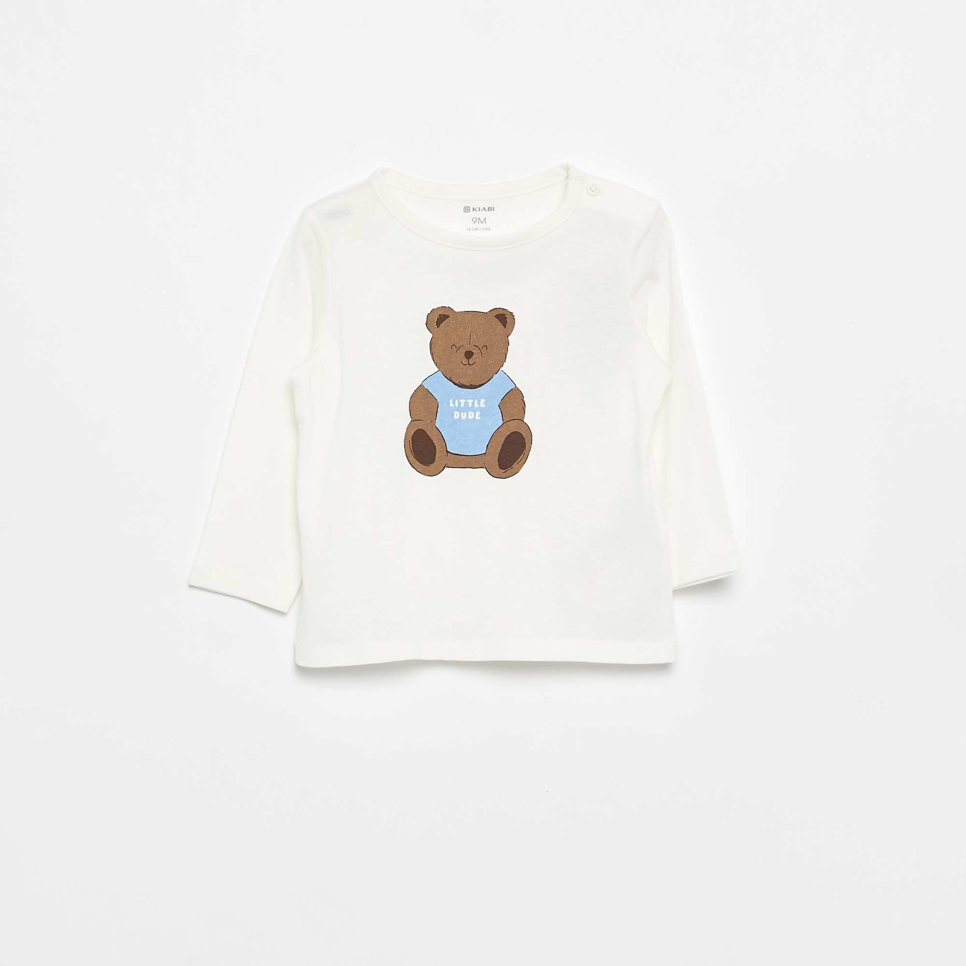 Long-sleeved T-shirt with cute design WHITE