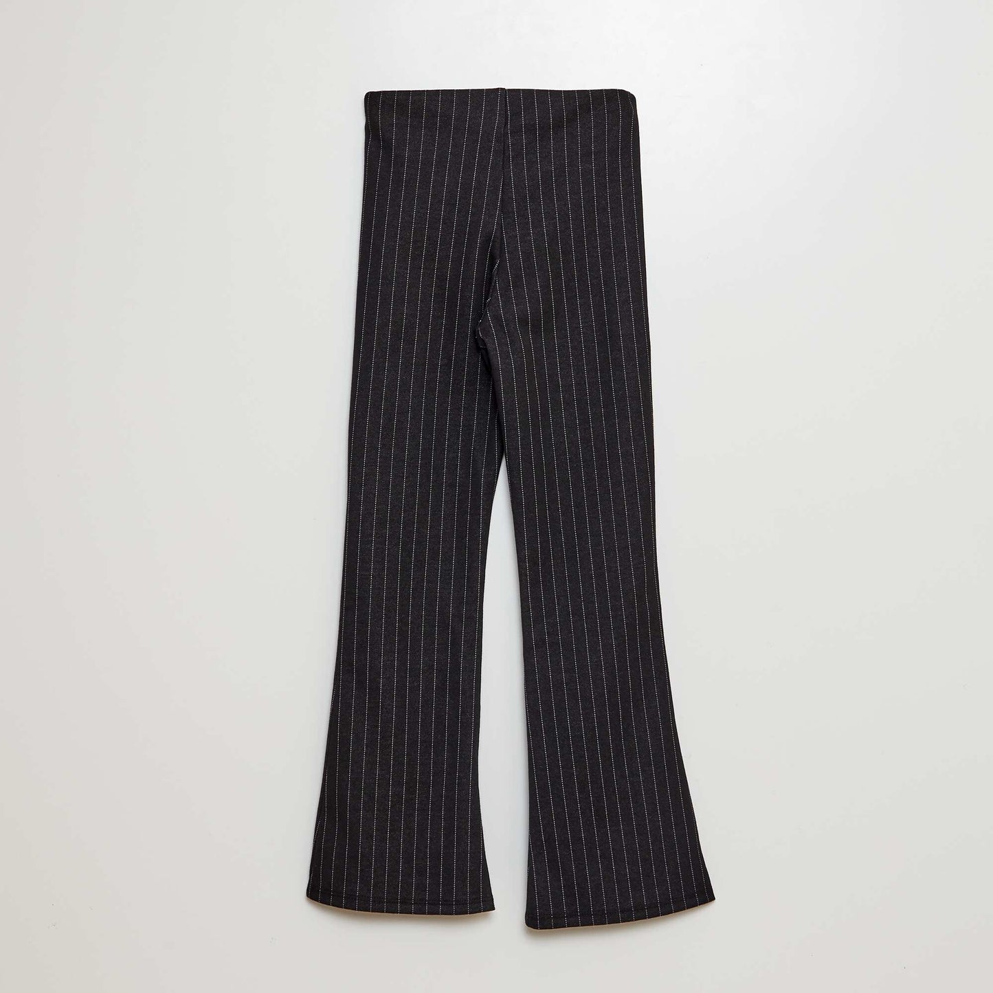 Flared knit trousers BLACK