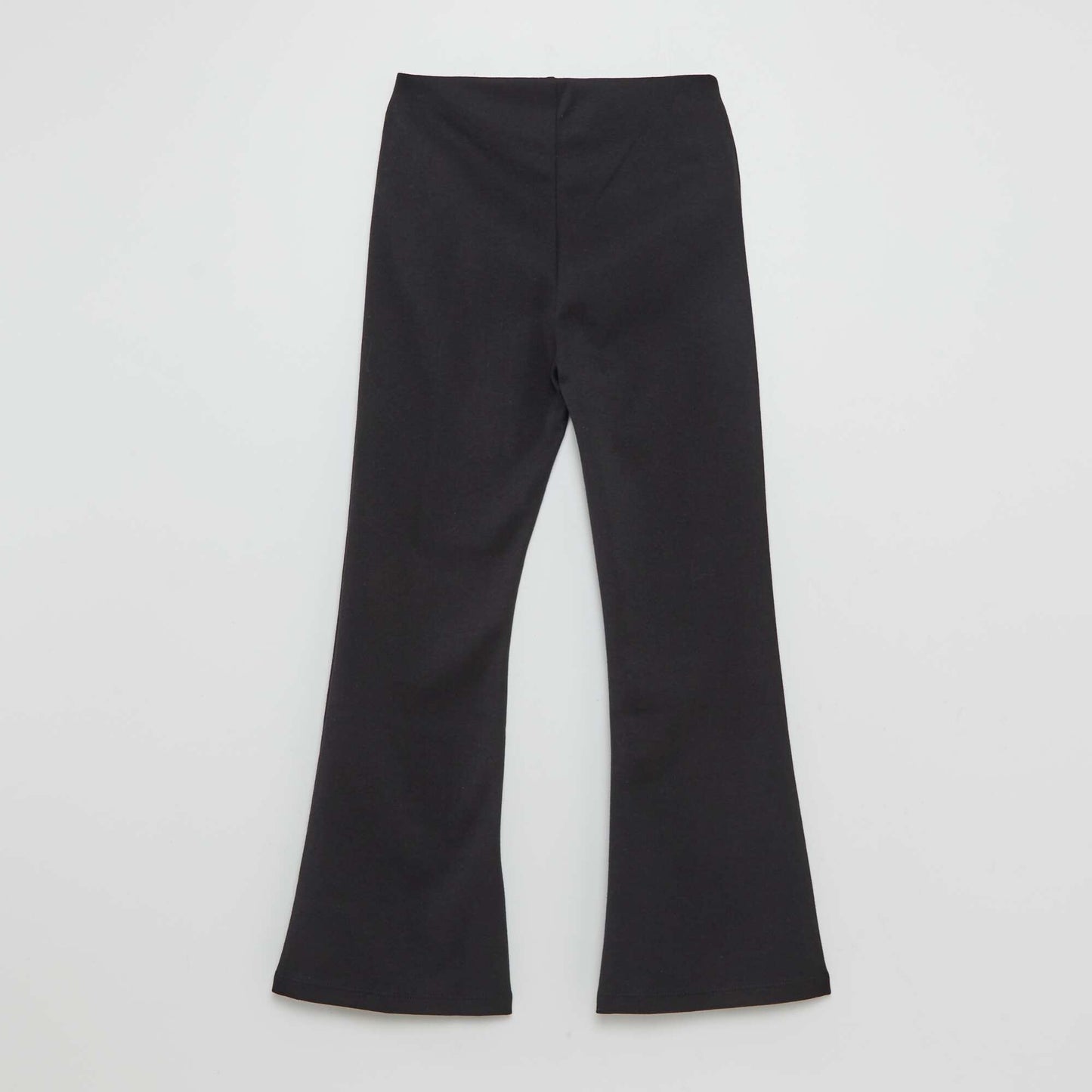 Flared knit trousers black