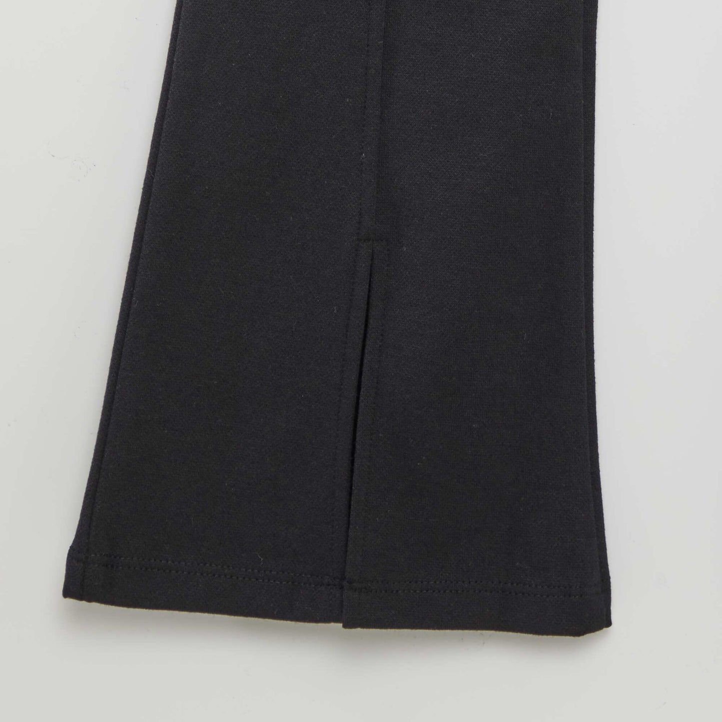 Flared knit trousers black