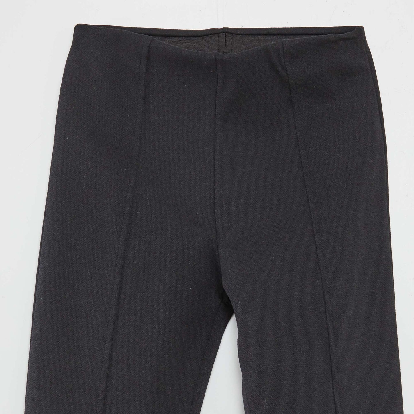 Flared knit trousers black