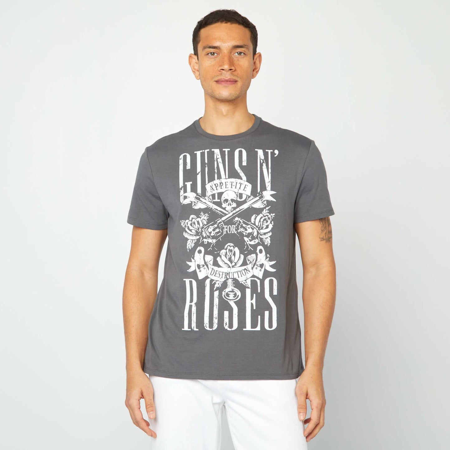 Guns N' Roses print T-shirt GREY