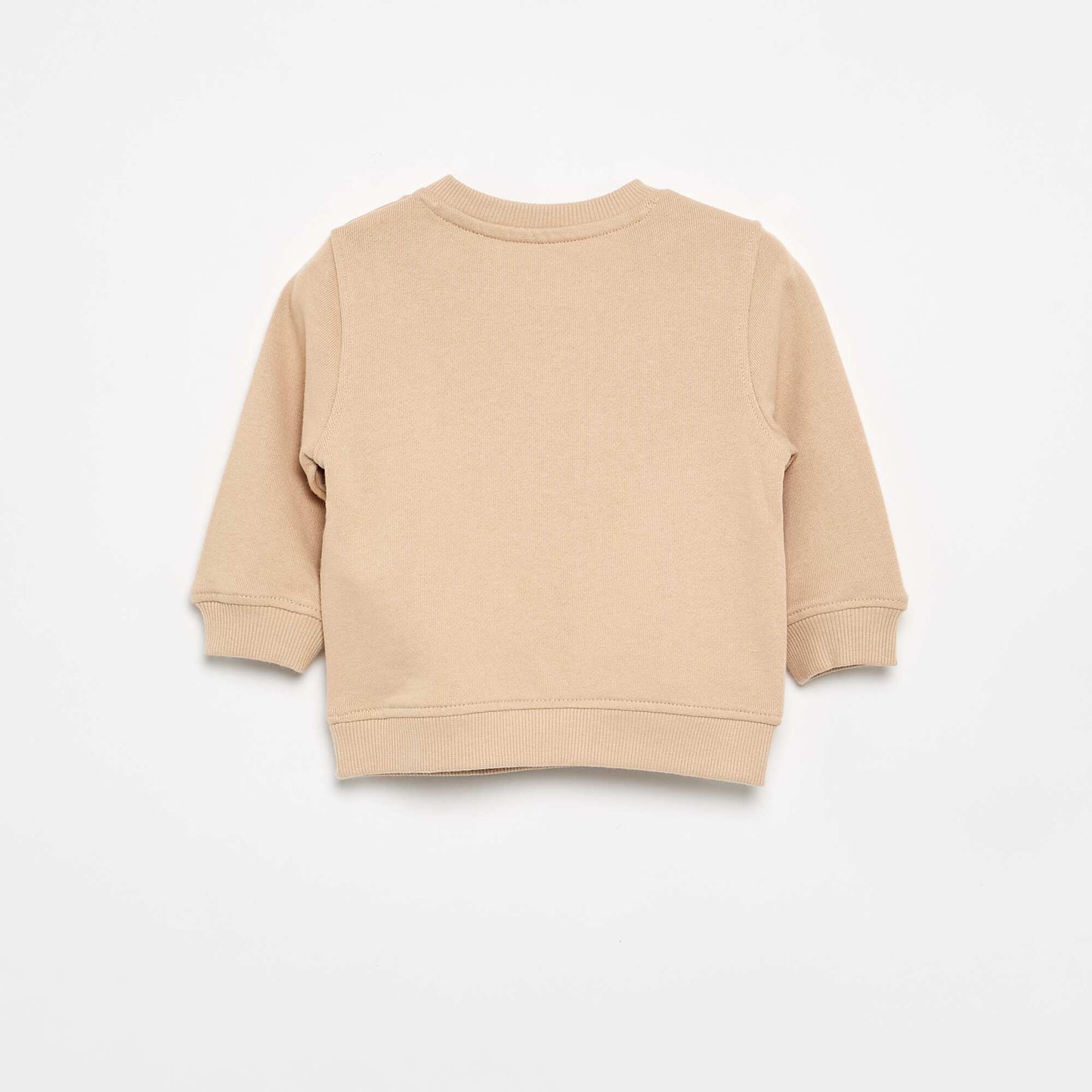 Long-sleeved sweatshirt with print BEIGE