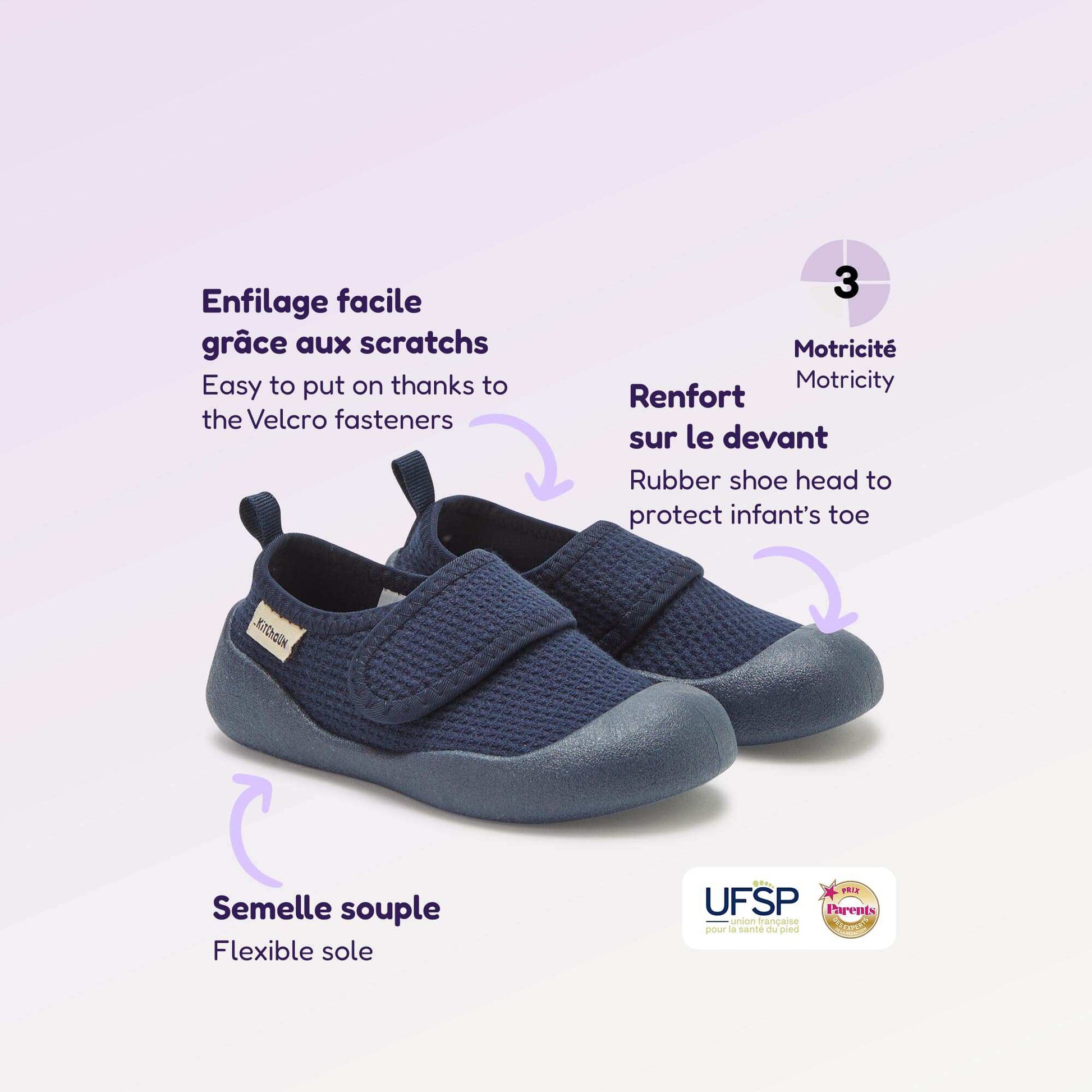 First Steps Motor Skills Booties - Kitchoun BLUE