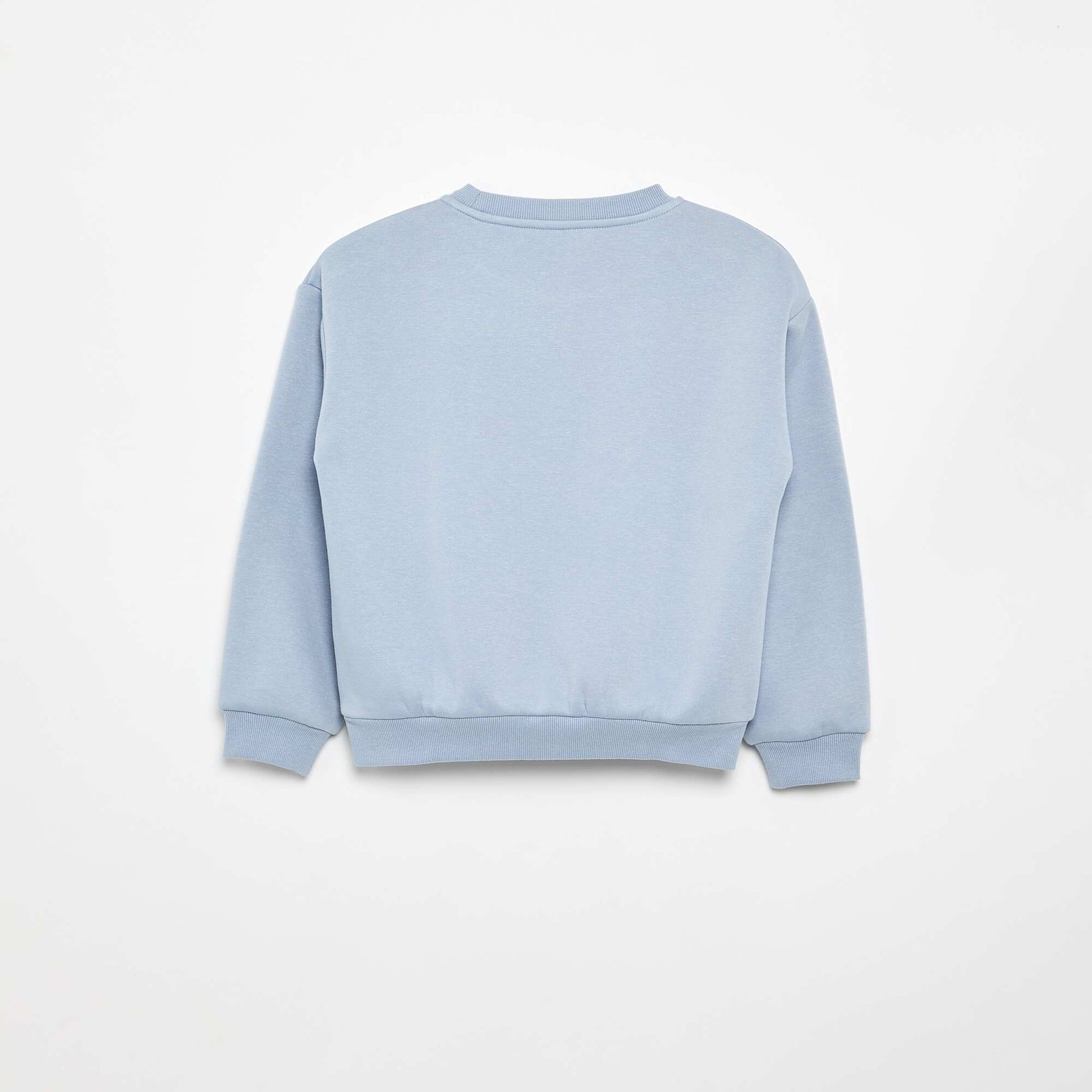 გრძელმკლავიანი სვიტერი პრინტიანი ლურჯი