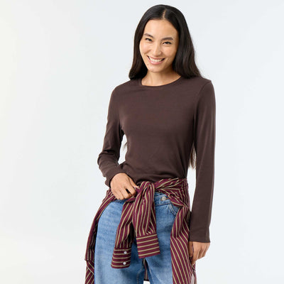 Long-sleeved T-shirt BROWN