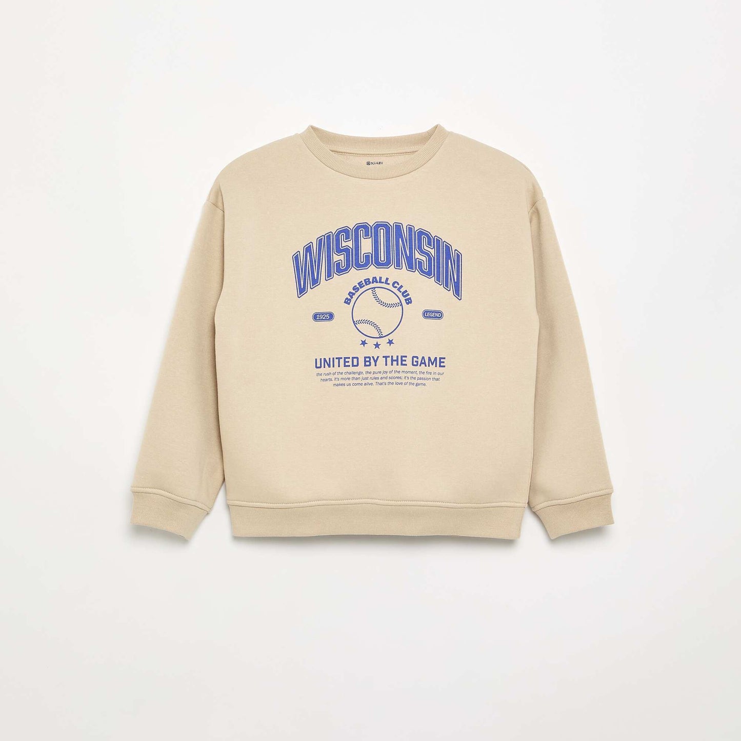 Loose-fit printed sweatshirt BEIGE