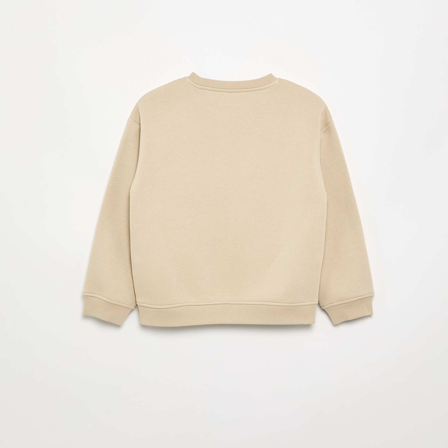 Loose-fit printed sweatshirt BEIGE