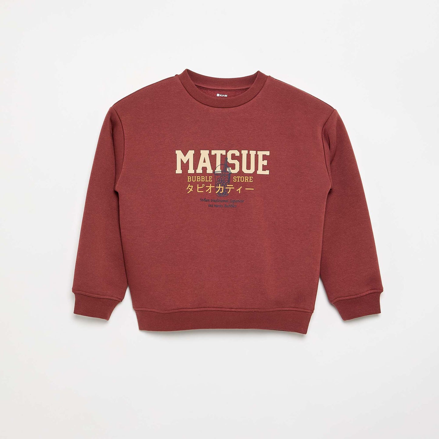 Loose-fit printed sweatshirt BROWN