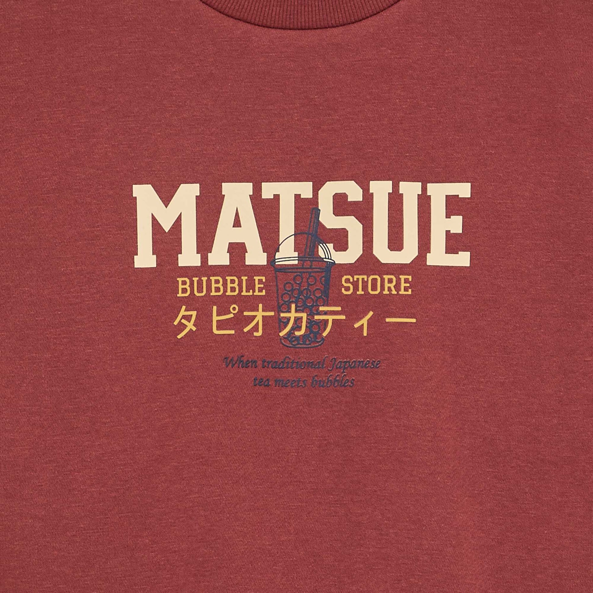 Loose-fit printed sweatshirt BROWN