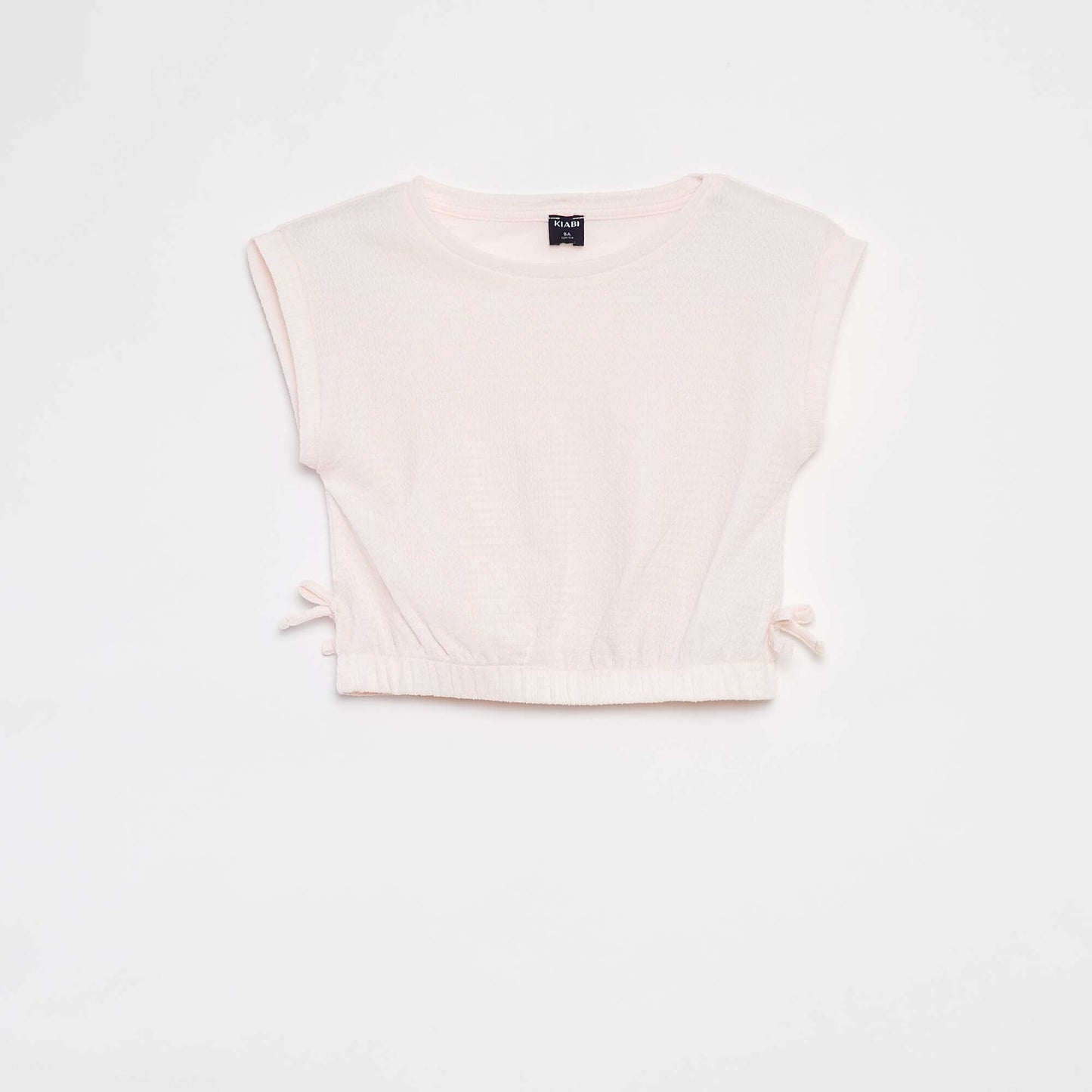 Short-sleeved T-shirt with elasticated waist PINK