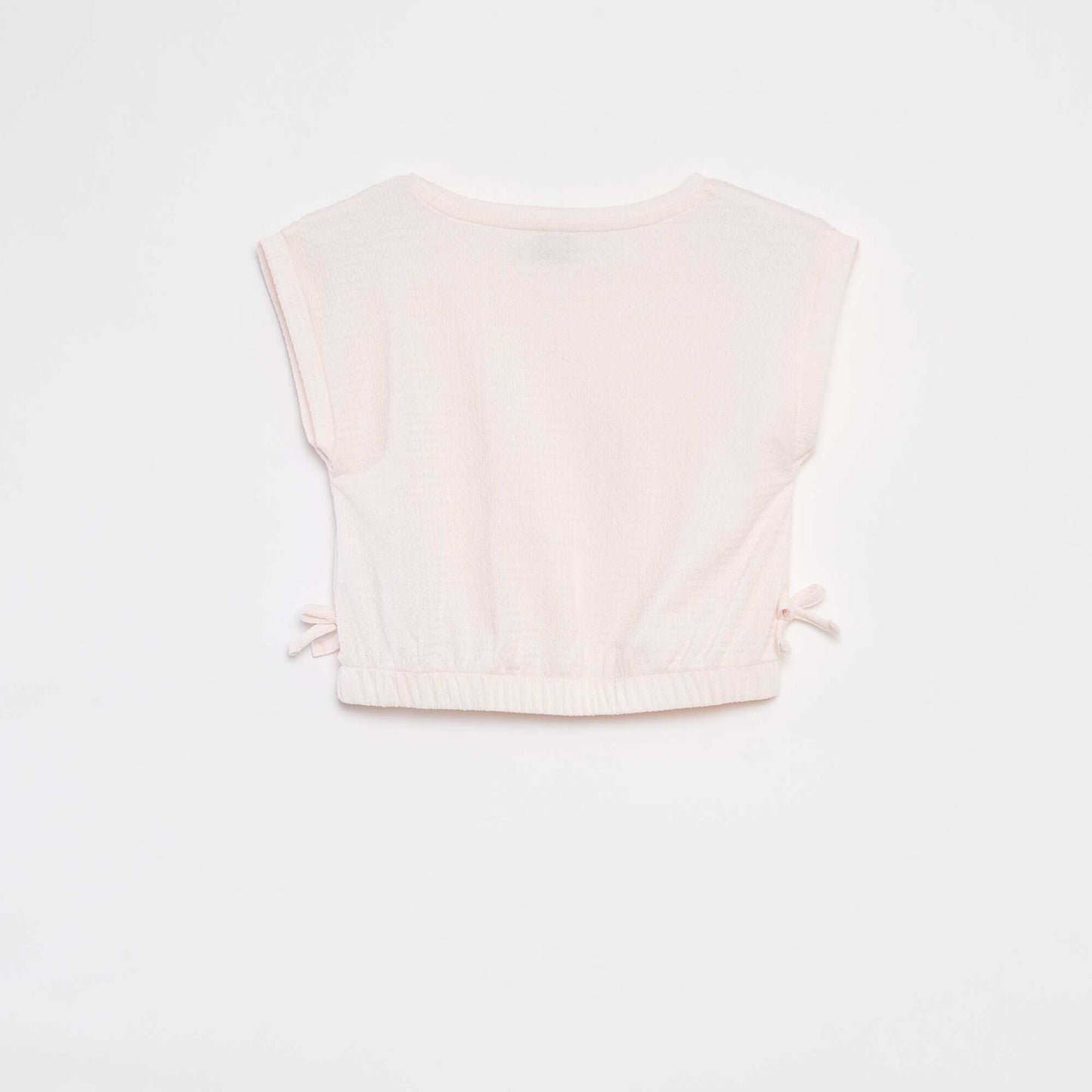 Short-sleeved T-shirt with elasticated waist PINK