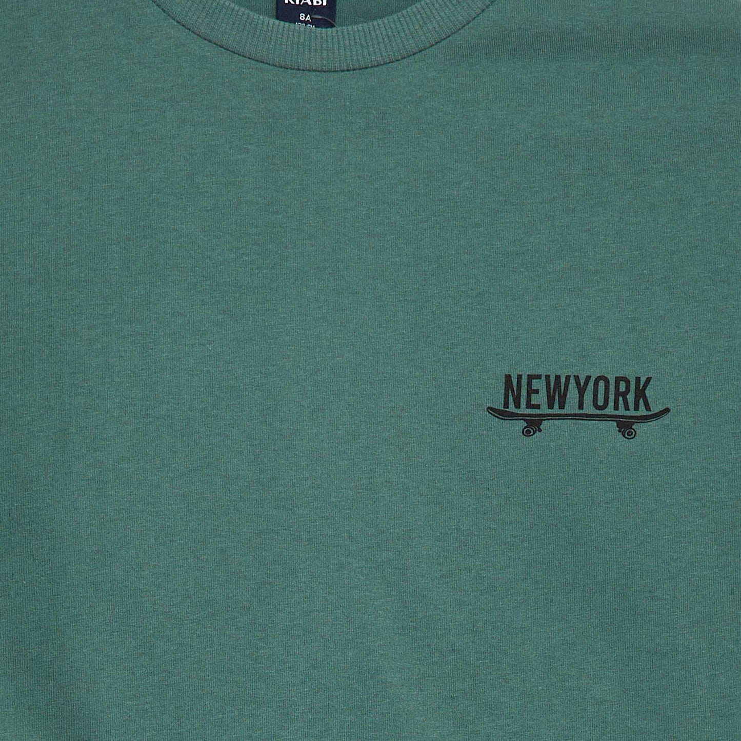 Short-sleeved T-shirt with detail GREEN