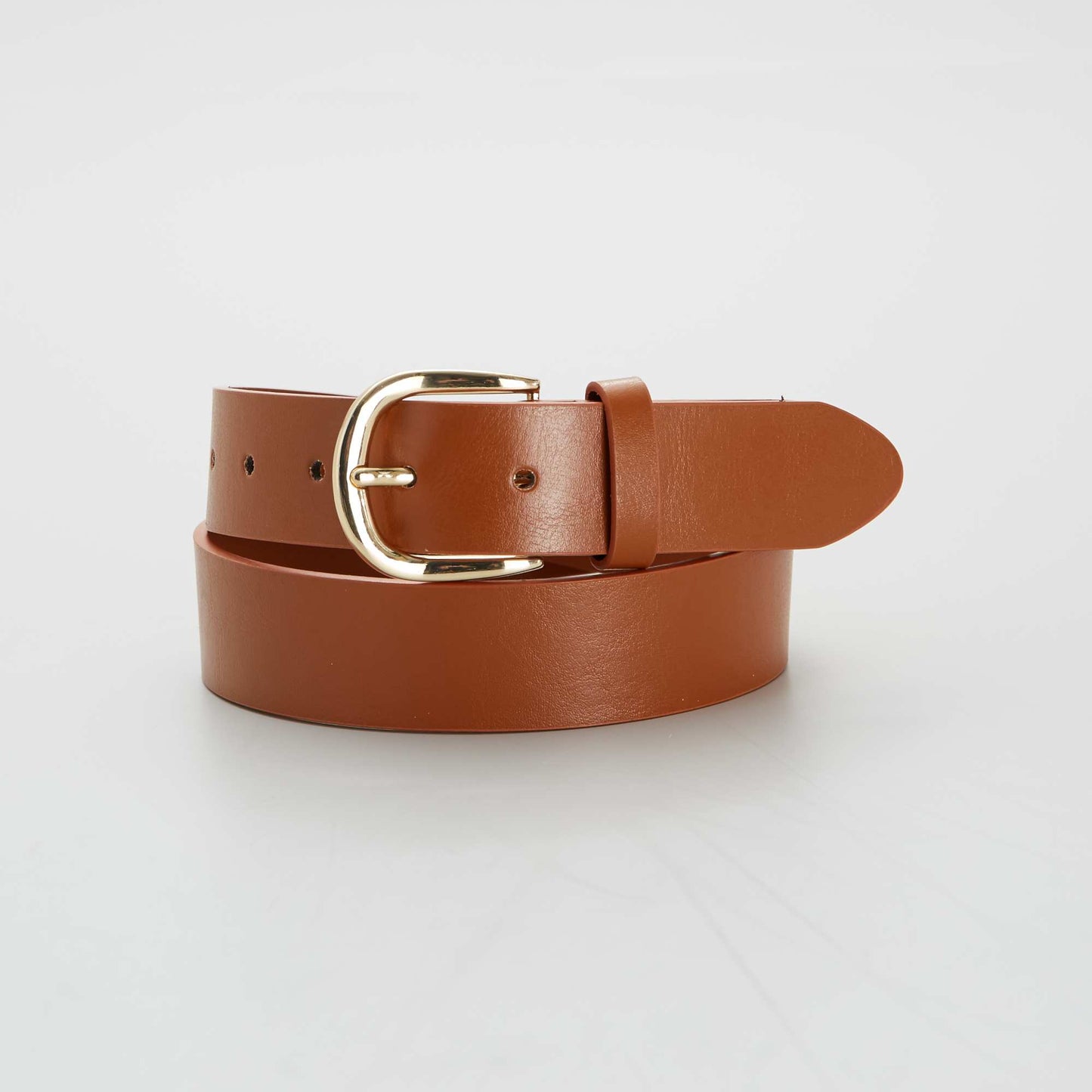 Basic plain belt camel