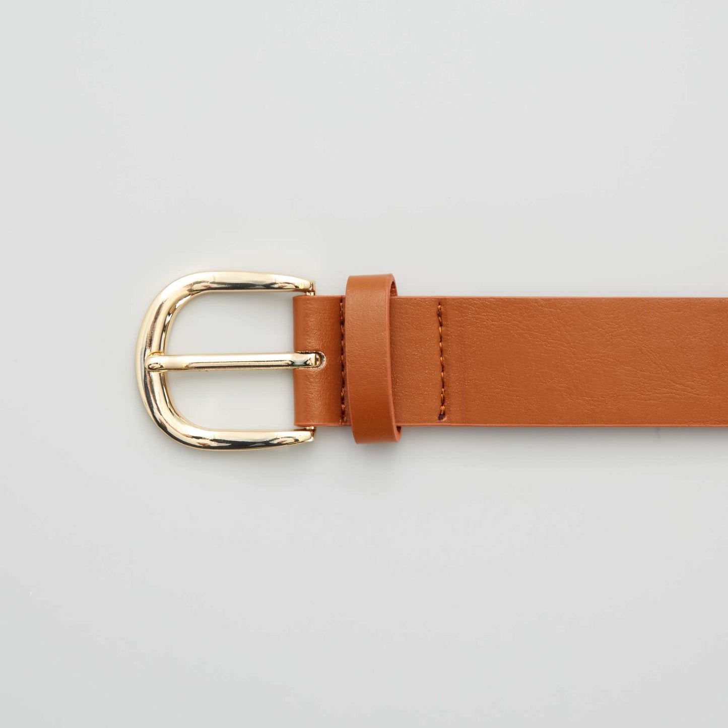 Basic plain belt camel