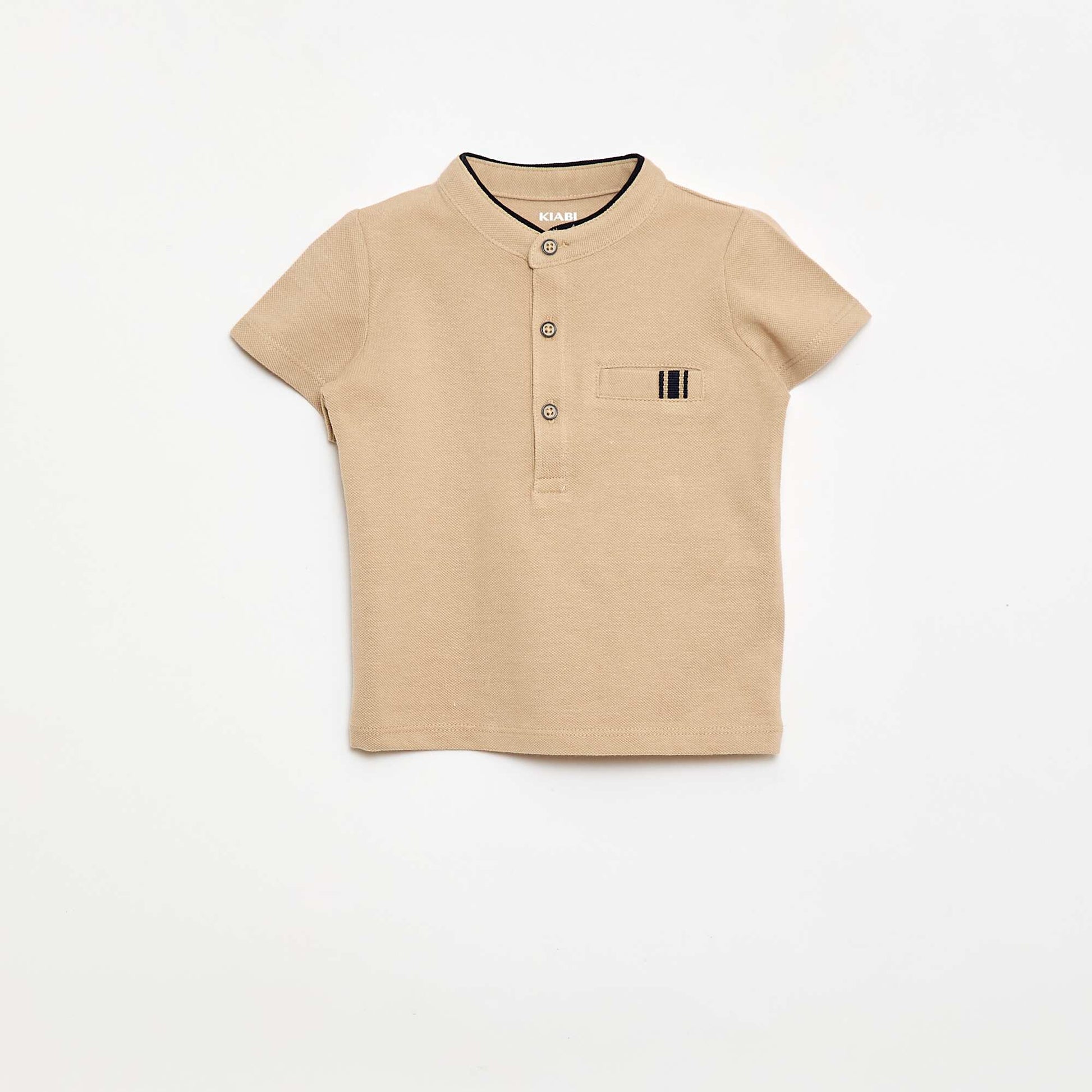 პოლო და შორტი კომპლექტი - 2 ცალი კრემისფერი