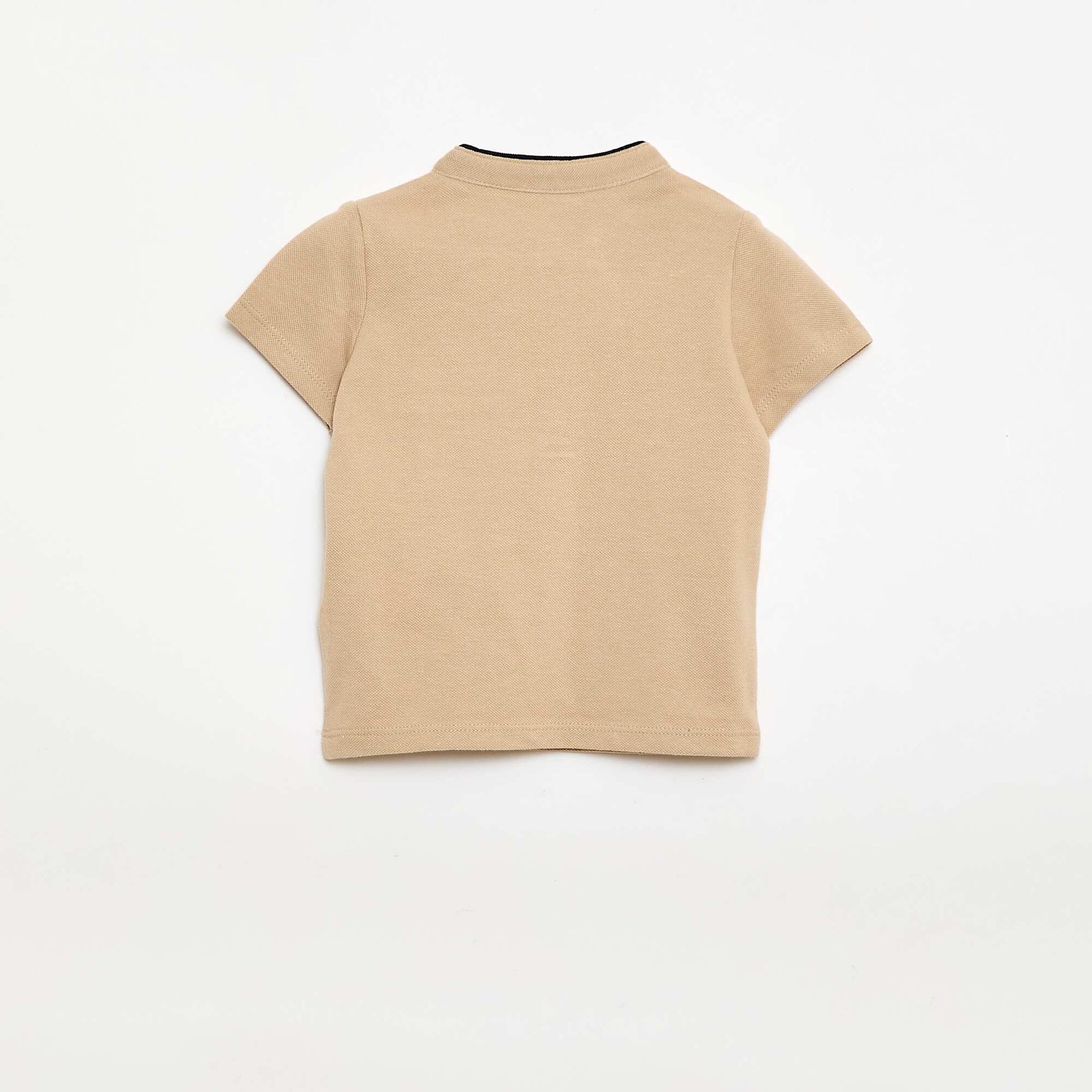 პოლო და შორტი კომპლექტი - 2 ცალი კრემისფერი