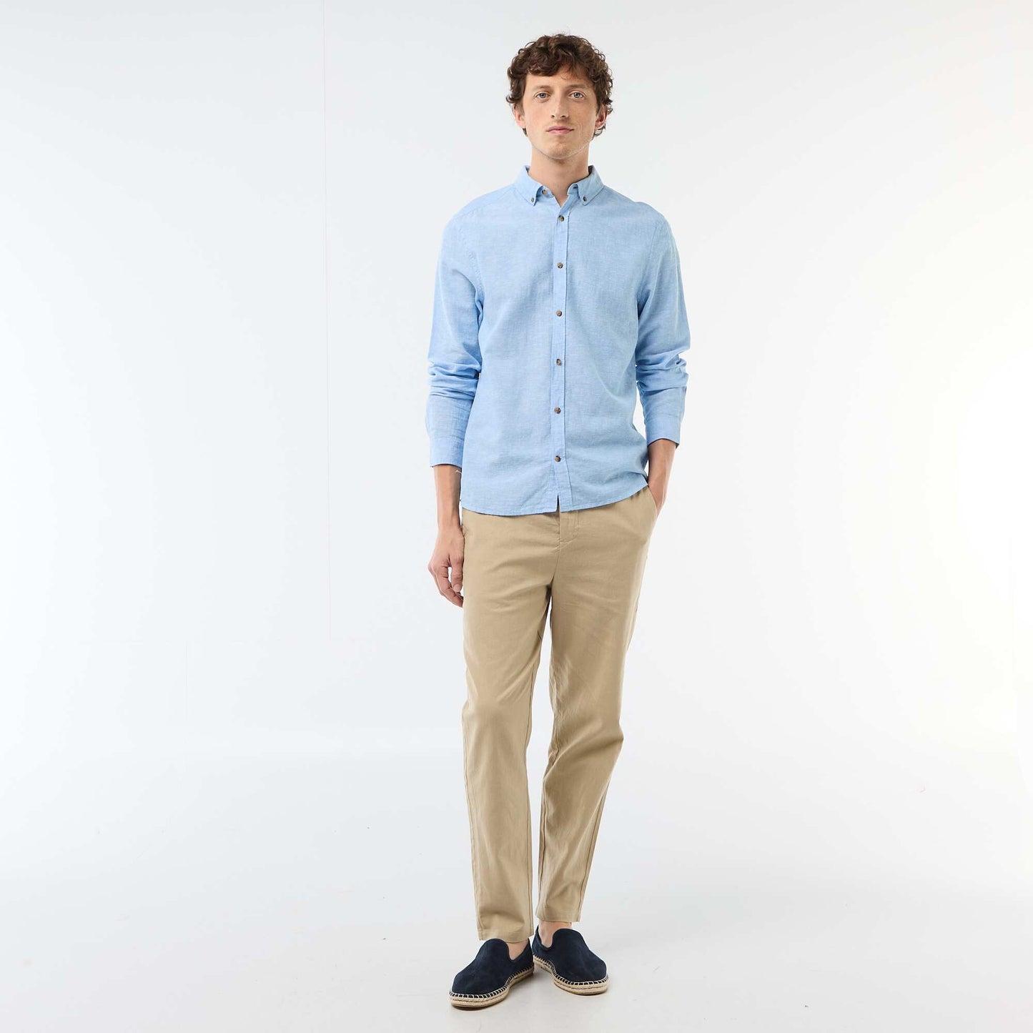 ტილო ნაზავი პერანგი თეთრი