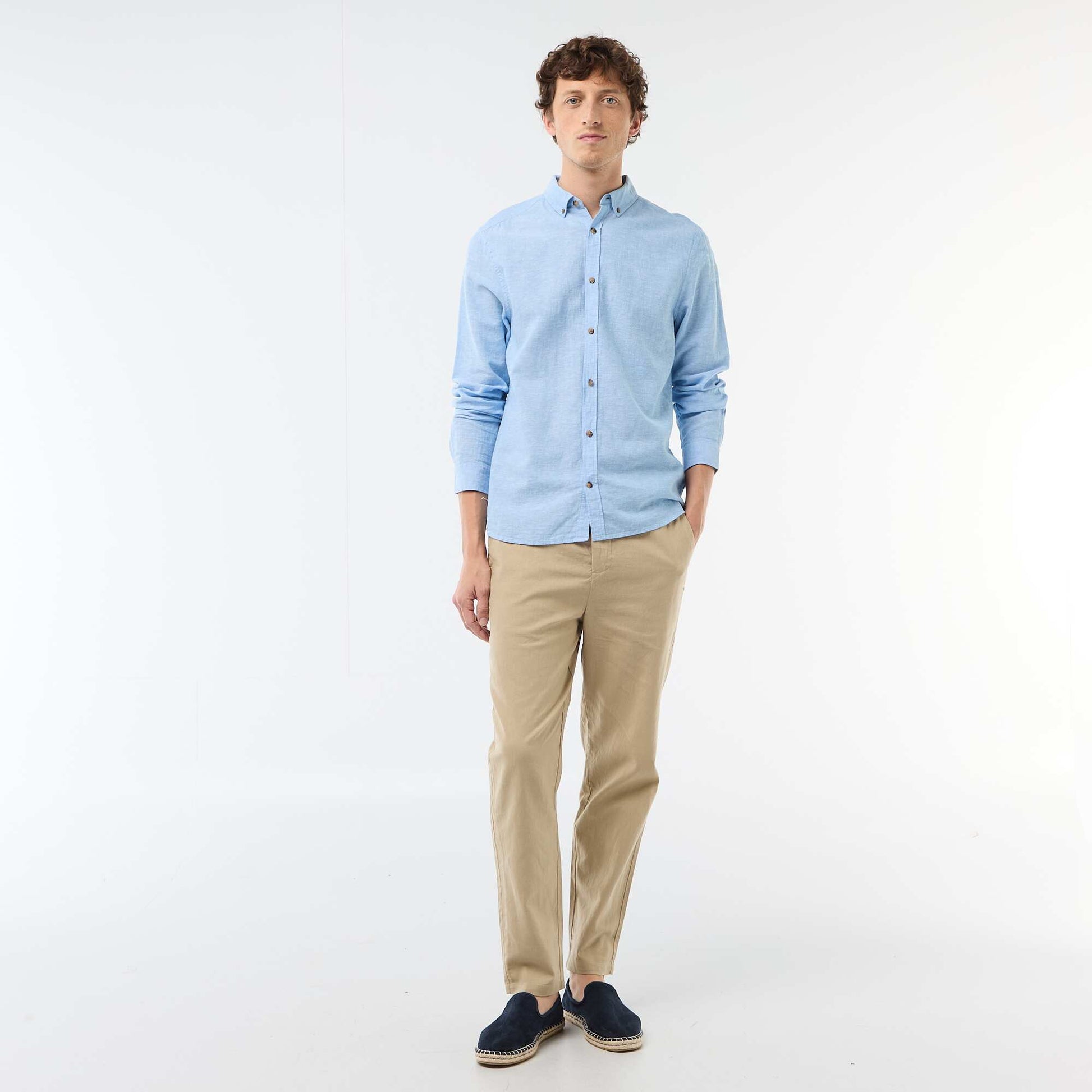 ტილო ნაზავი პერანგი თეთრი