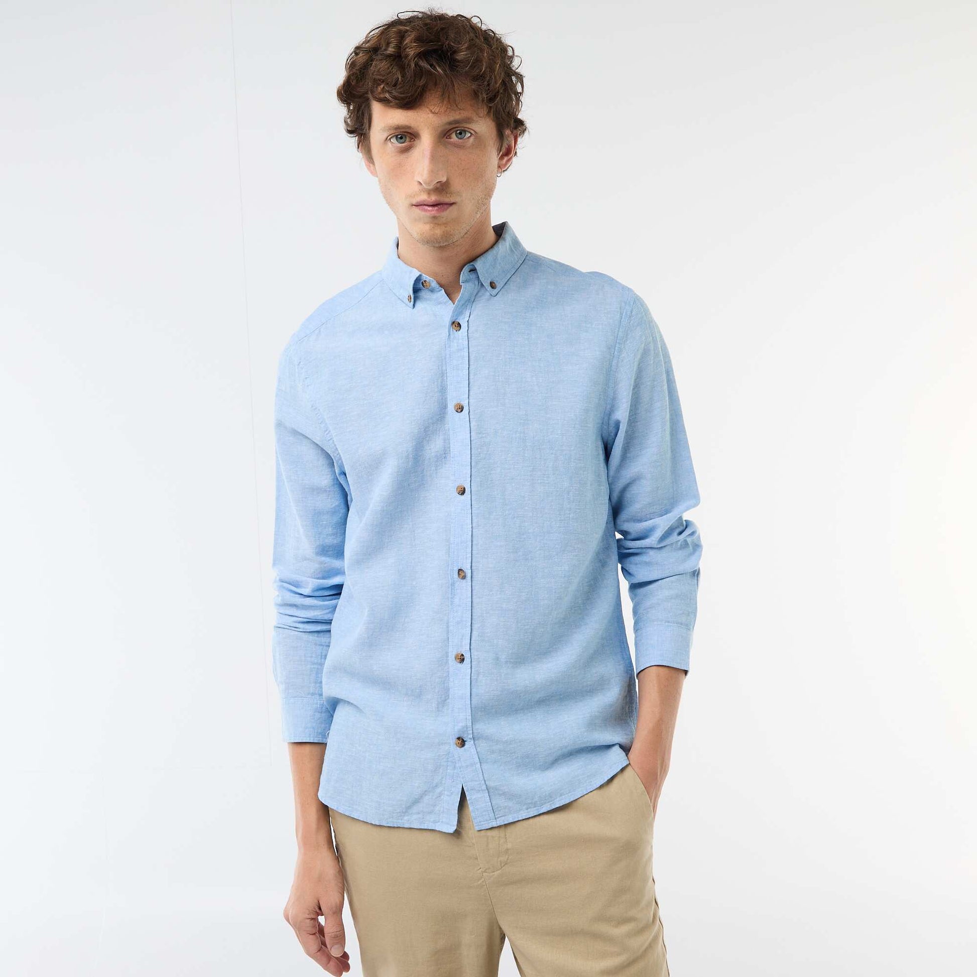 ტილო ნაზავი პერანგი თეთრი