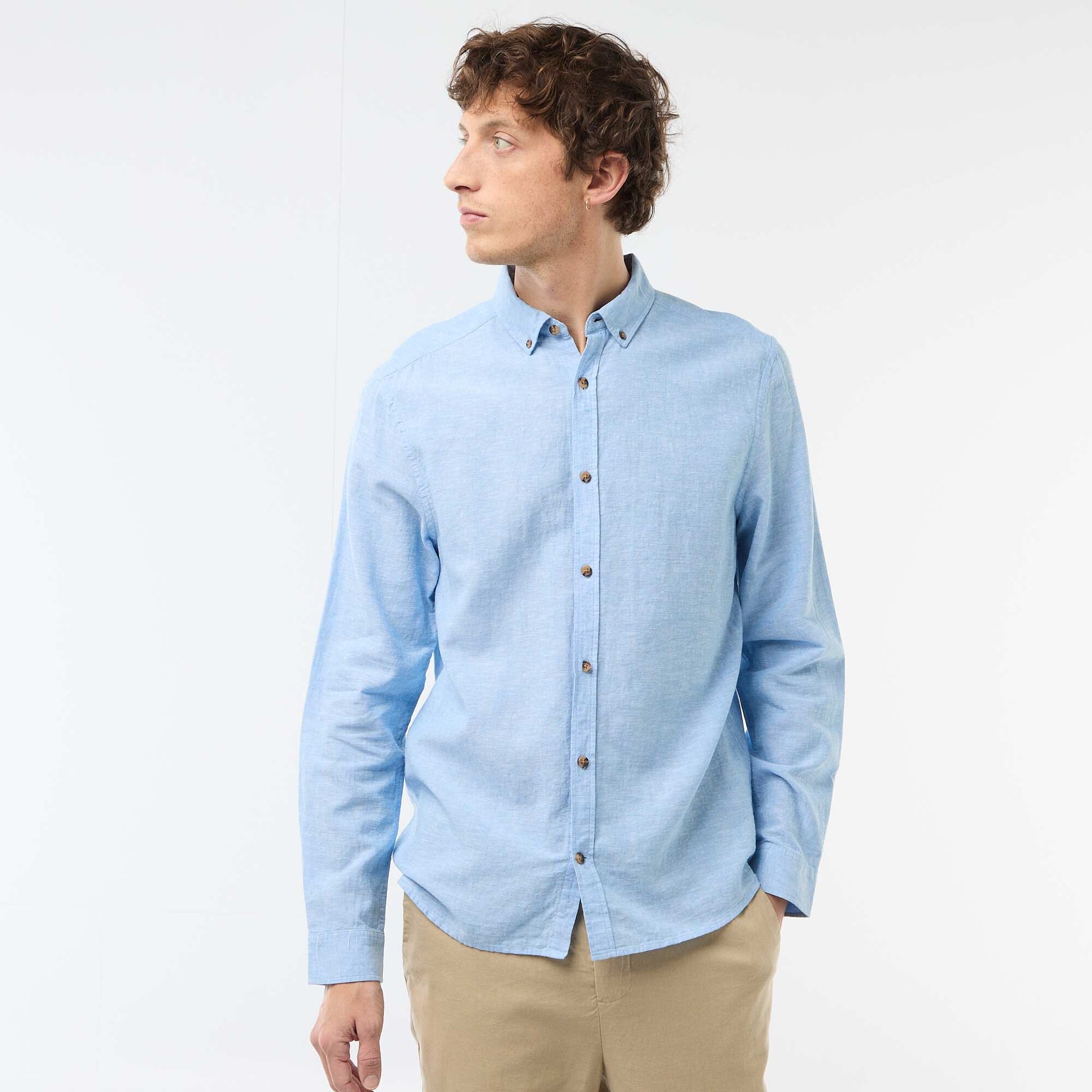 ტილო ნაზავი პერანგი თეთრი