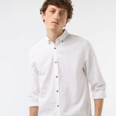 Linen Blend Shirt WHITE