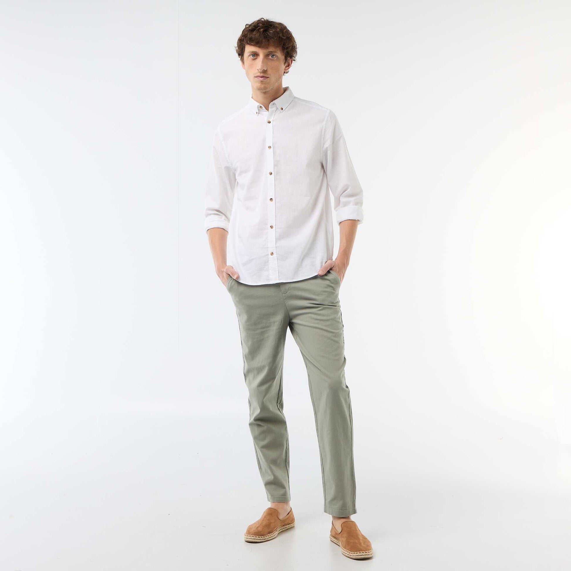 ტილო ნაზავი პერანგი თეთრი