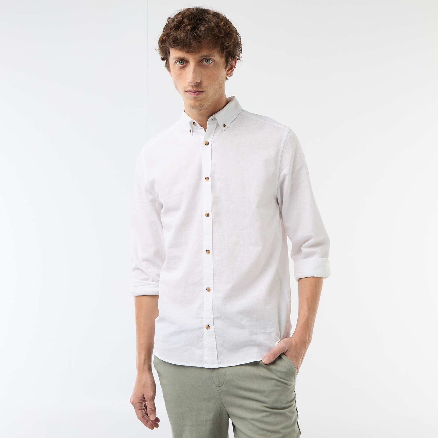 ტილო ნაზავი პერანგი თეთრი