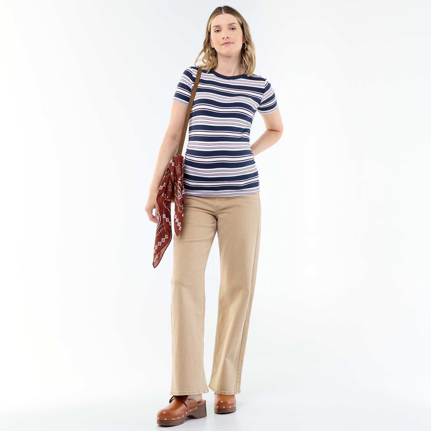Maternity wide leg trousers BEIGE