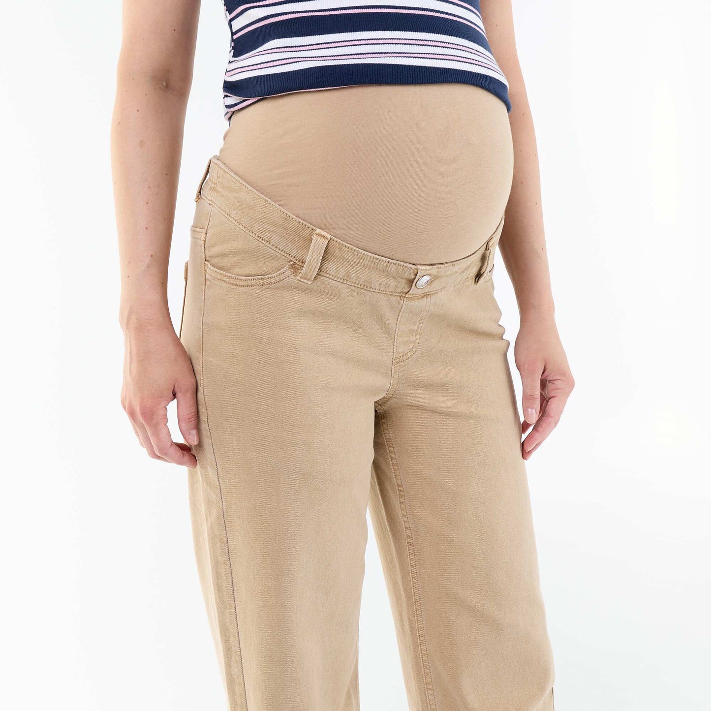 Maternity wide leg trousers BEIGE