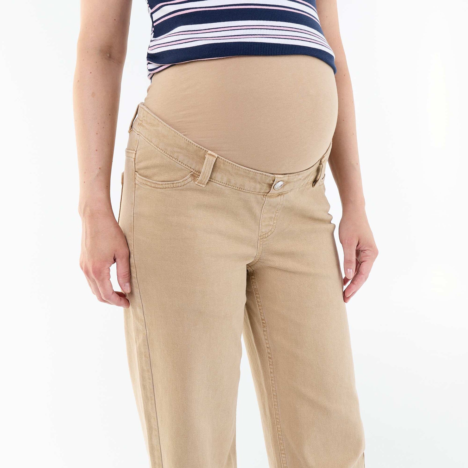 Maternity wide leg trousers BEIGE