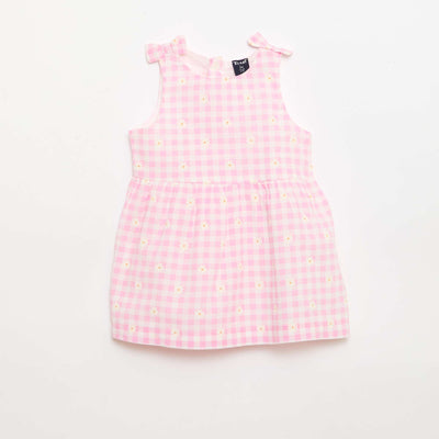 Sleeveless flared dress PINK