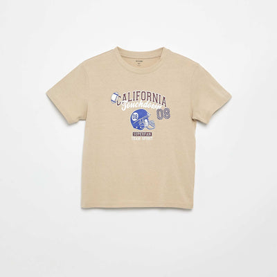 Printed Short-Sleeve T-Shirt BEIGE