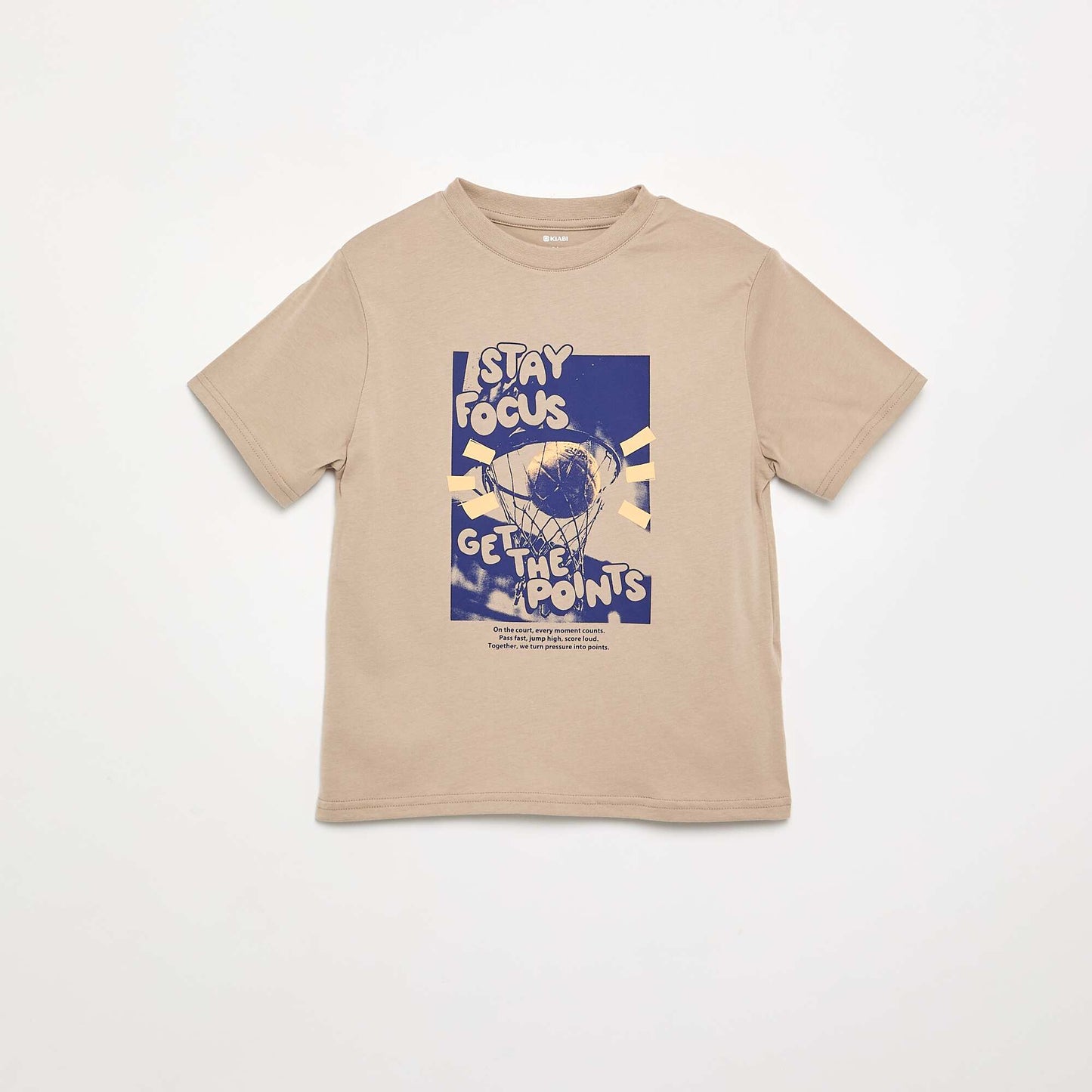 Printed Short-Sleeve T-Shirt BEIGE