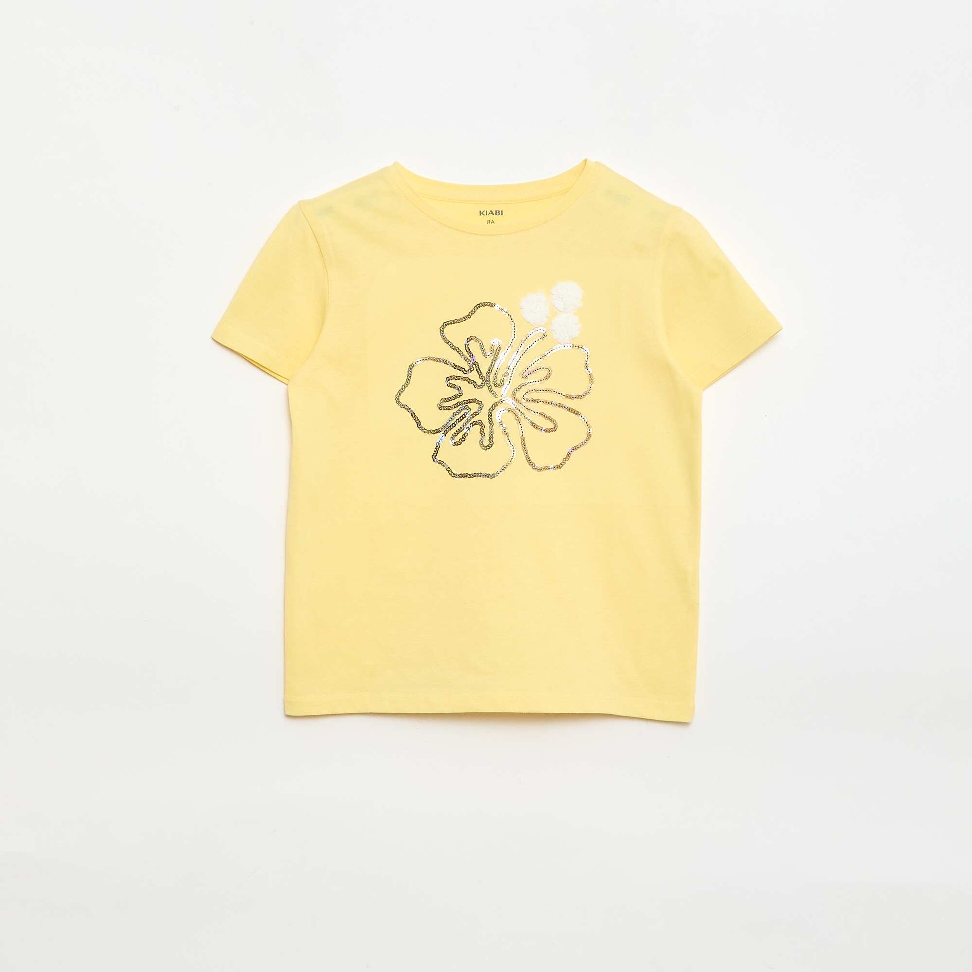Short-sleeved T-shirt with design YELLOW