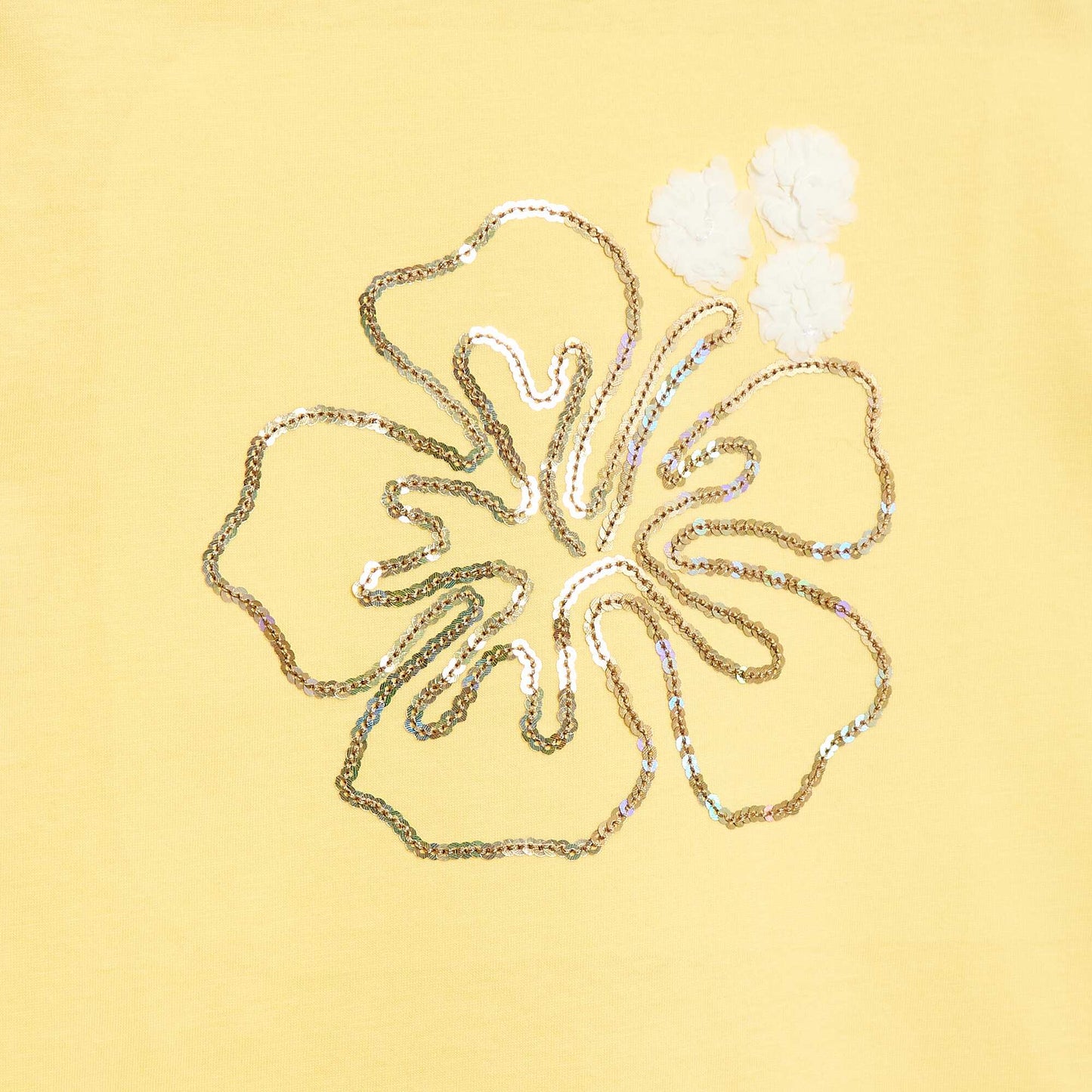 Short-sleeved T-shirt with design YELLOW
