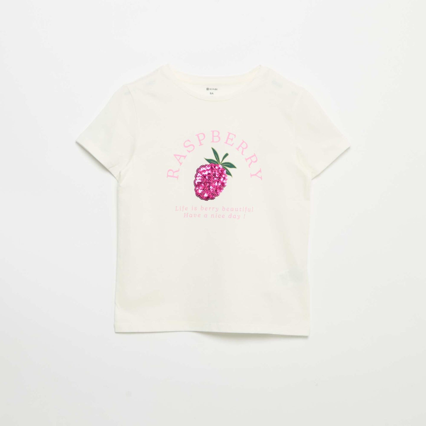 Short-sleeved T-shirt with design WHITE