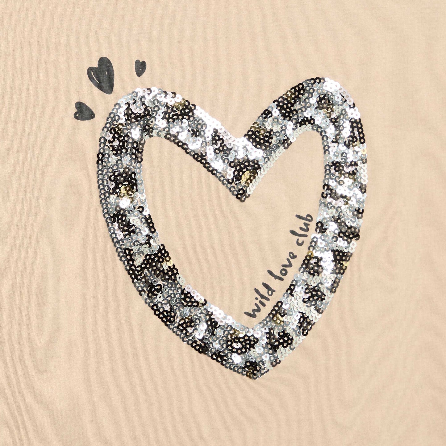 Short-sleeved T-shirt with design BEIGE