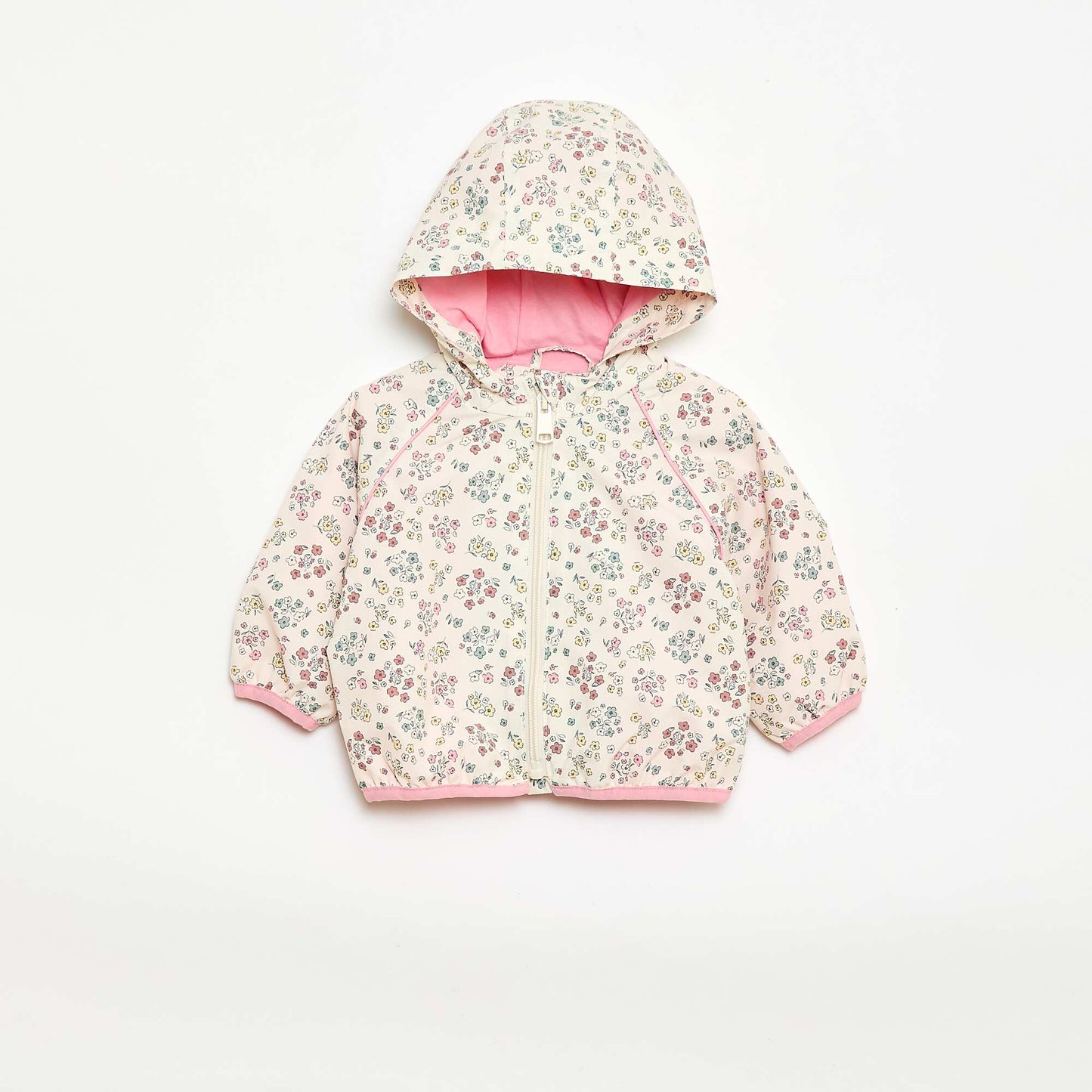 Hooded Windbreaker Jacket WHITE