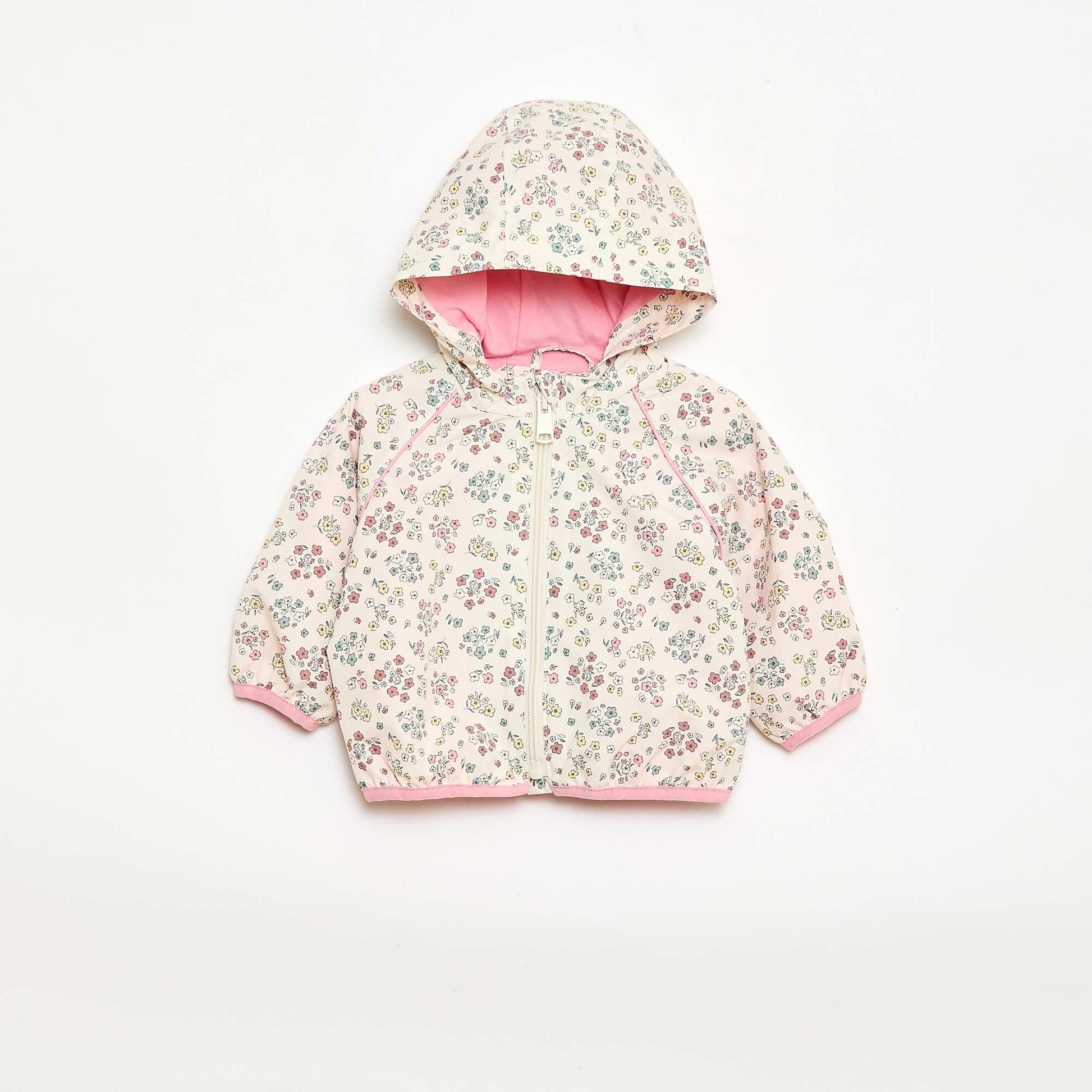 Hooded Windbreaker Jacket WHITE