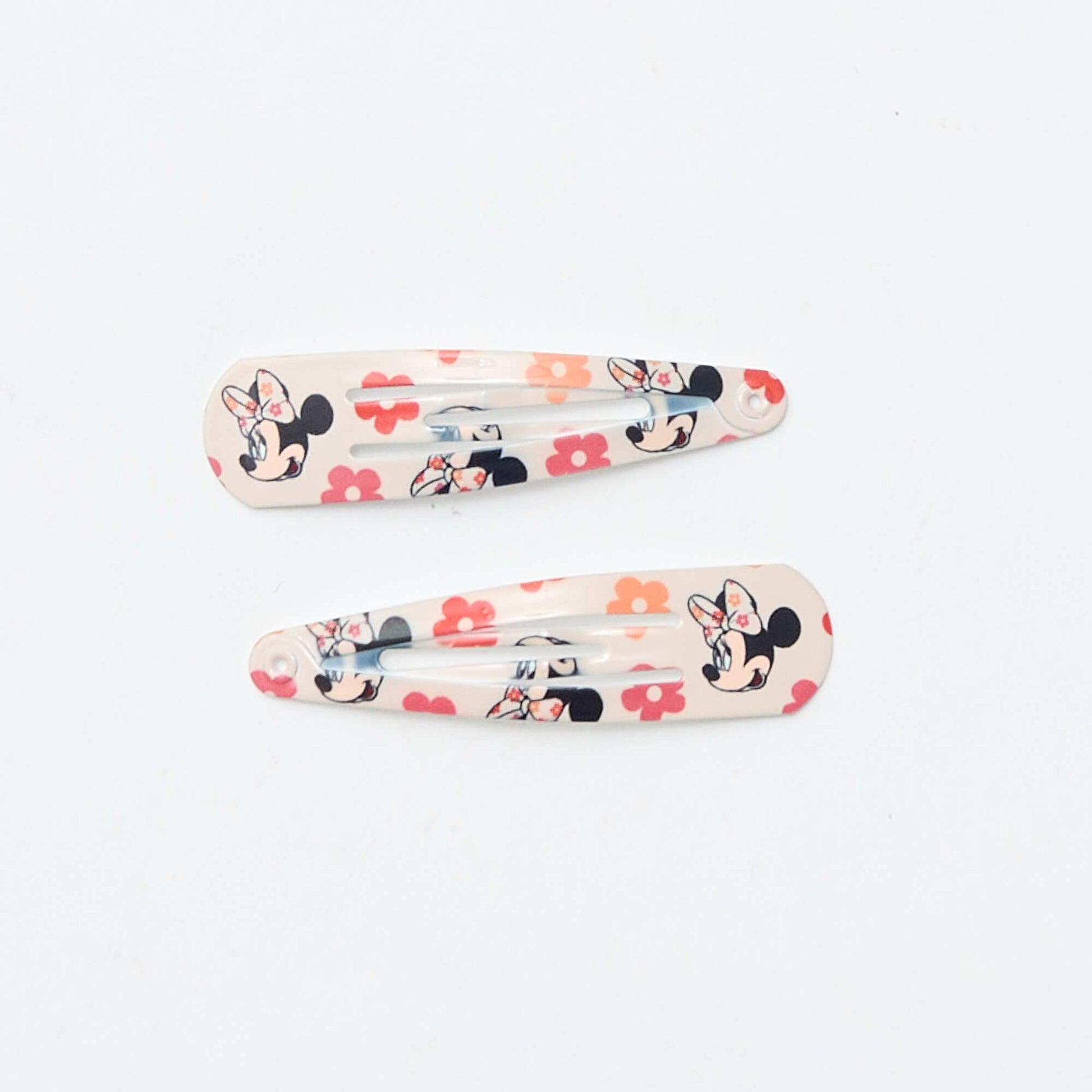 4 Hair Clips + 2 Hair Ties 'Stitch' Set PINK