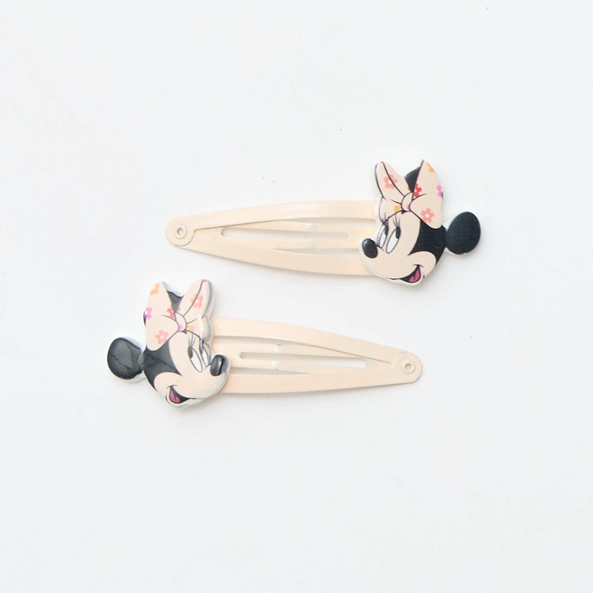 4 Hair Clips + 2 Hair Ties 'Stitch' Set PINK