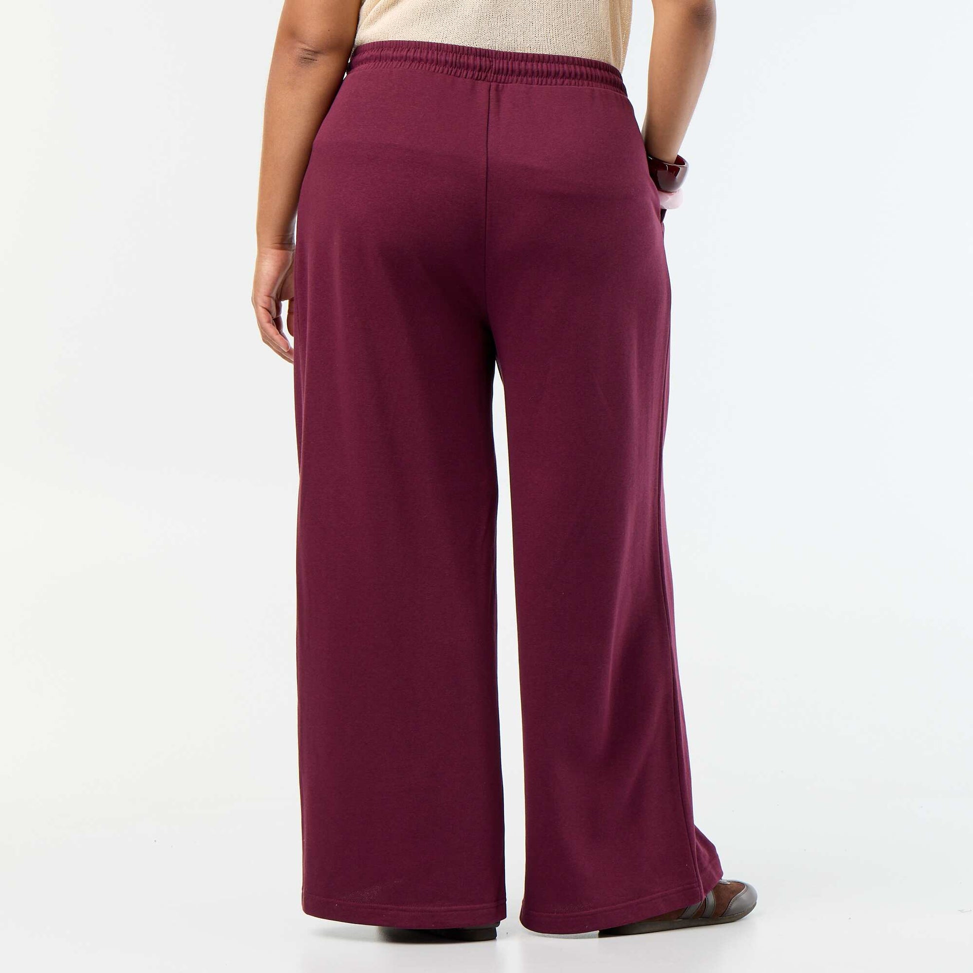 Wide-leg plain joggers PINK