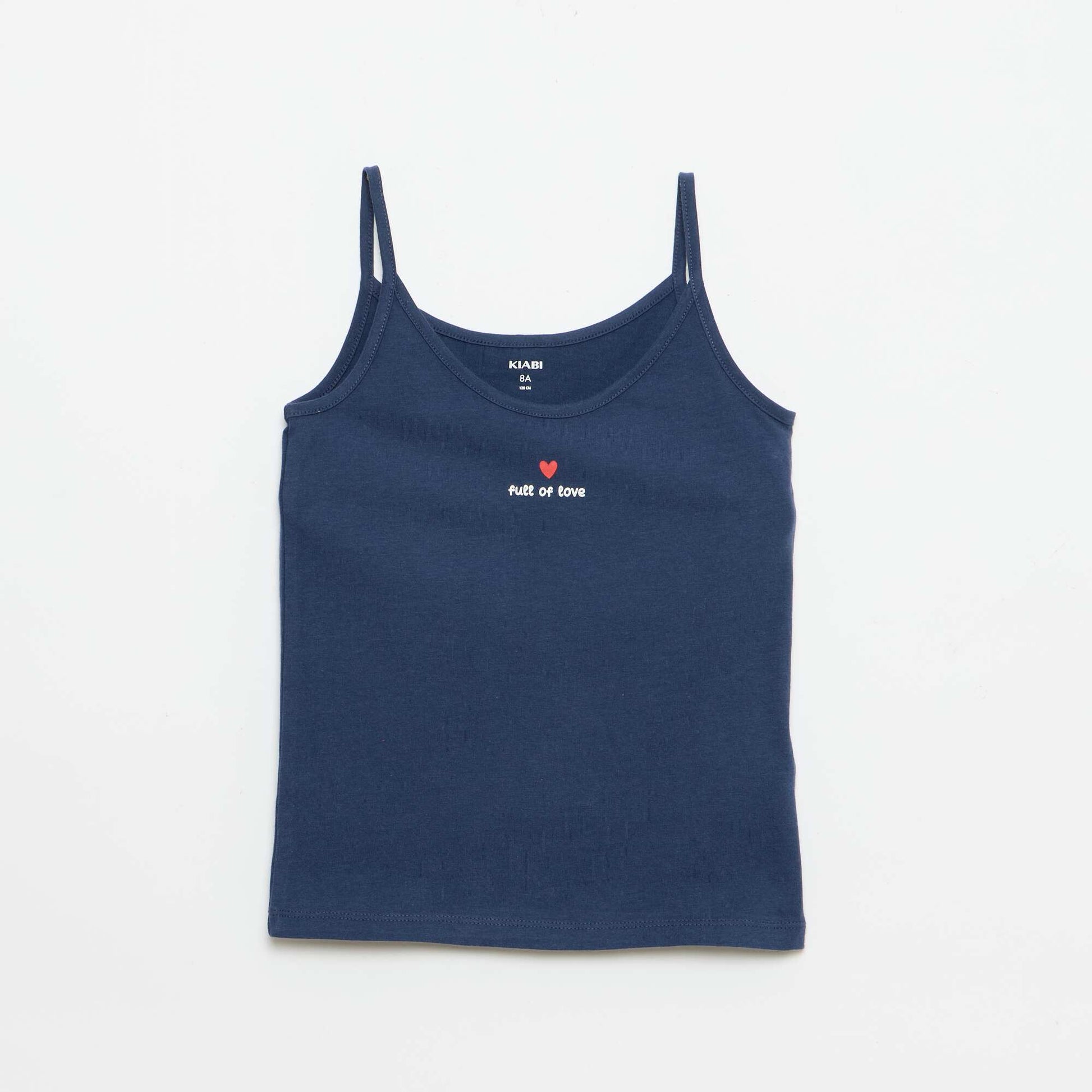 2 ნაწილიანი მოკლე პიჟამოს კომპლექტი: ზედა და შორტი ლურჯი